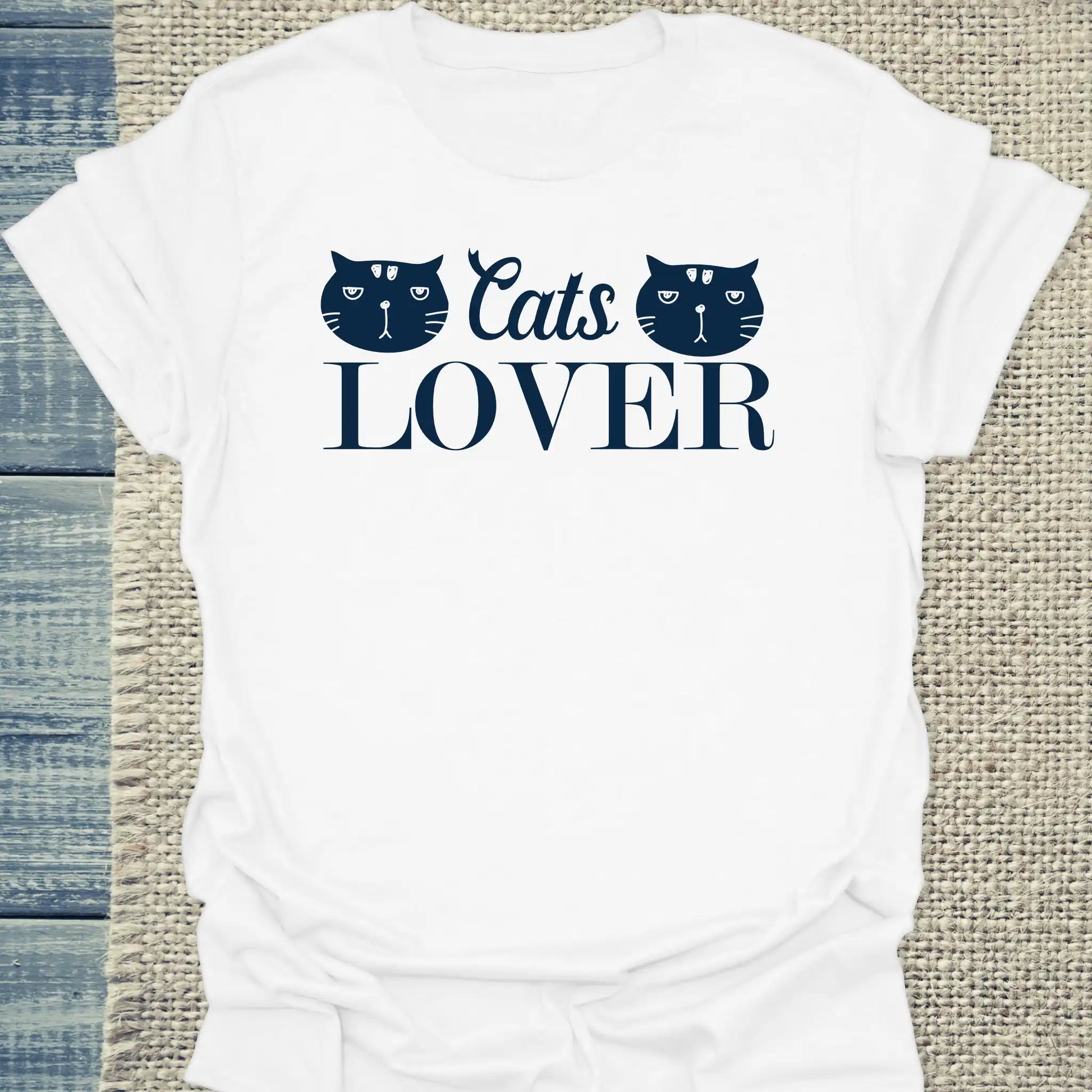 T-Shirt - Cats Lover - Unisex - Katze Weiß