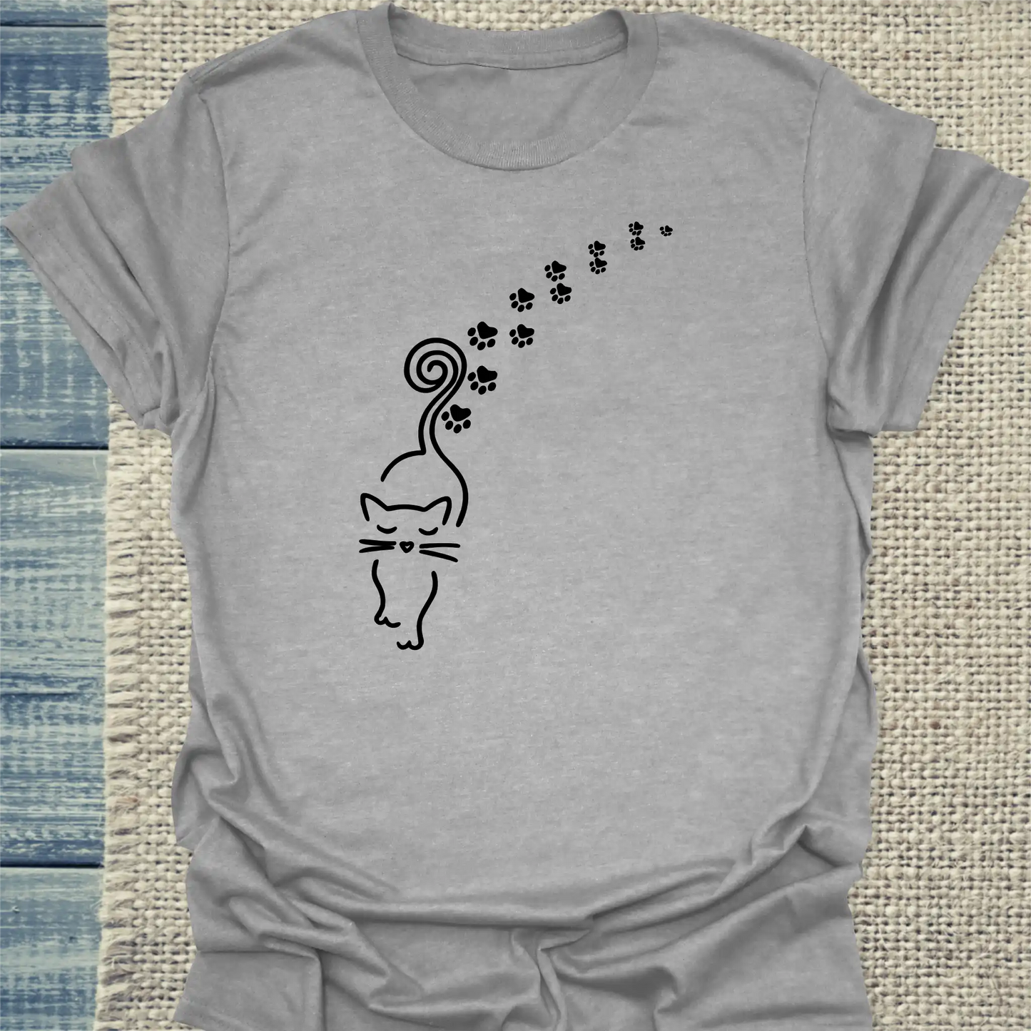 T-Shirt - Catwalk - Unisex - Katze Grau