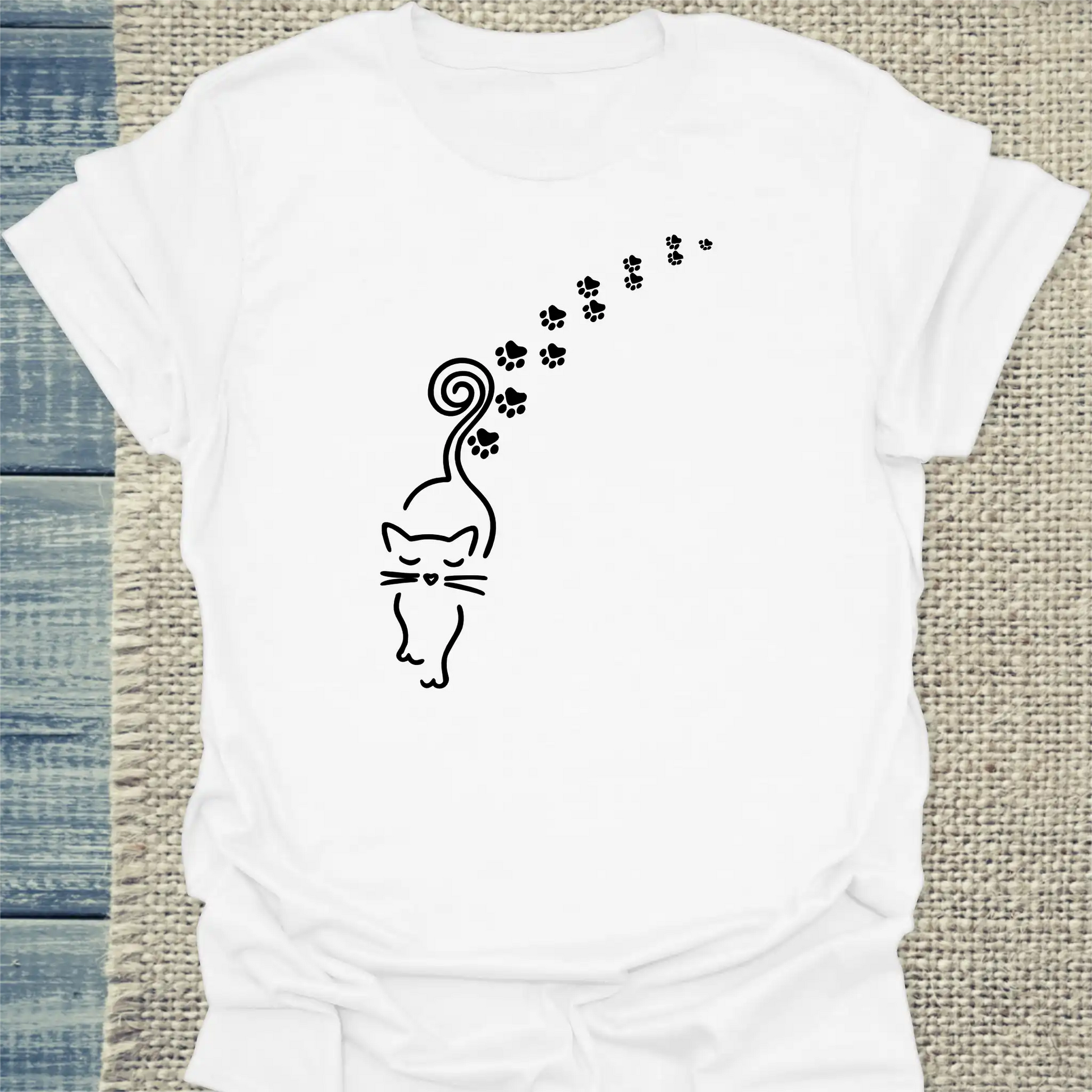 T-Shirt - Catwalk - Unisex - Katze Weiß