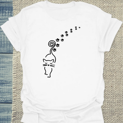T-Shirt - Catwalk - Unisex - Katze Weiß