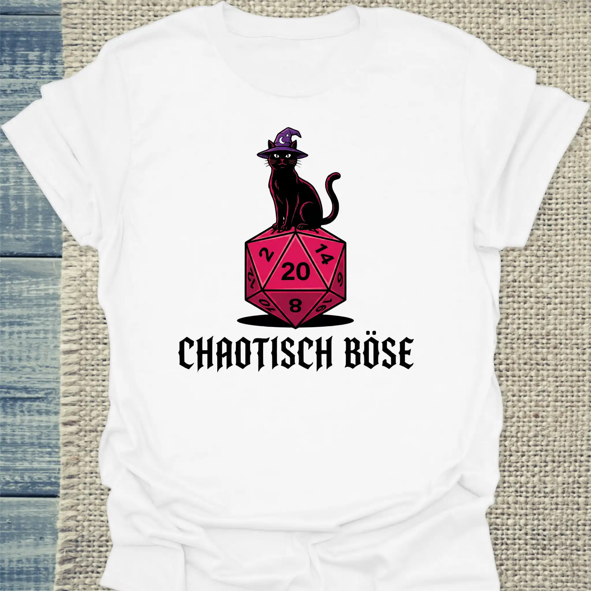T-Shirt - Chaotisch Böse - Unisex - Katze Weiß