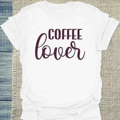 T-Shirt - Coffee lover - Unisex - Kaffee Weiß