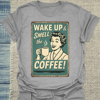 T-Shirt - Coffee - You can sleep when you're dead - Unisex - Kaffee, Retro Grau