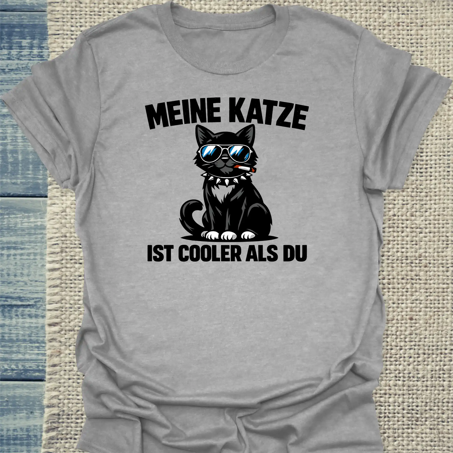 T-Shirt - Cooler als du - Unisex - Katze Grau