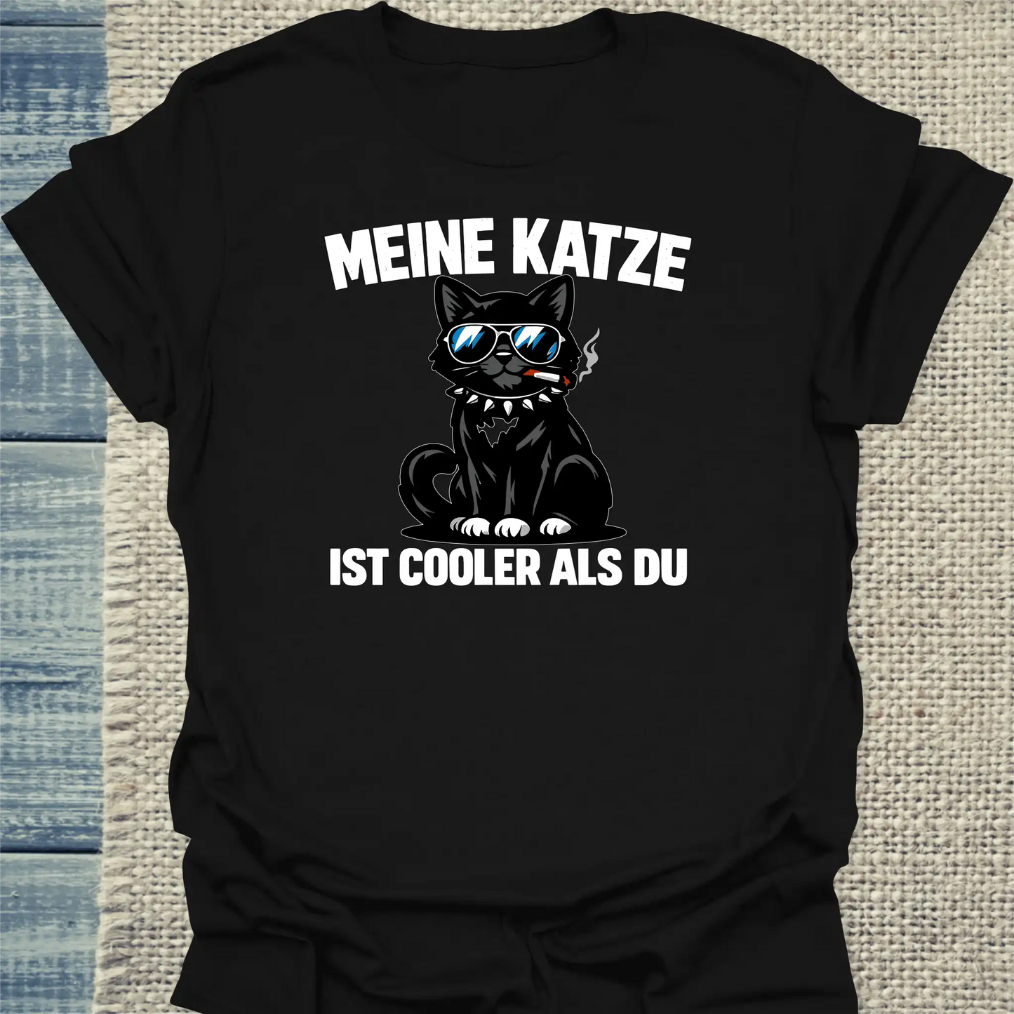 T-Shirt - Cooler als du - Unisex - Katze Schwarz