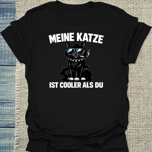 T-Shirt - Cooler als du - Unisex - Katze Schwarz