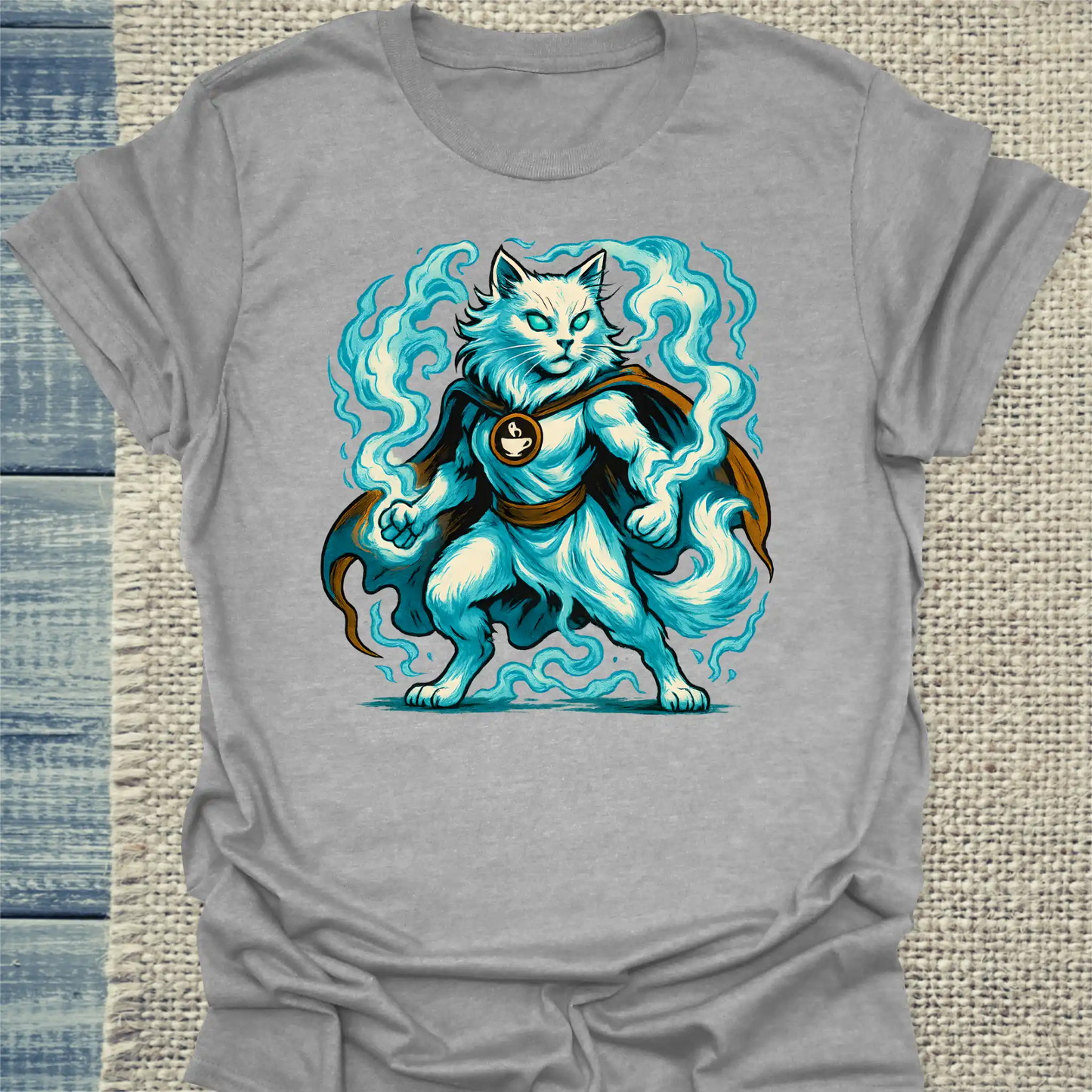 T-Shirt - Decaf Phantom - Superpfoten - Unisex - Superpfoten Grau