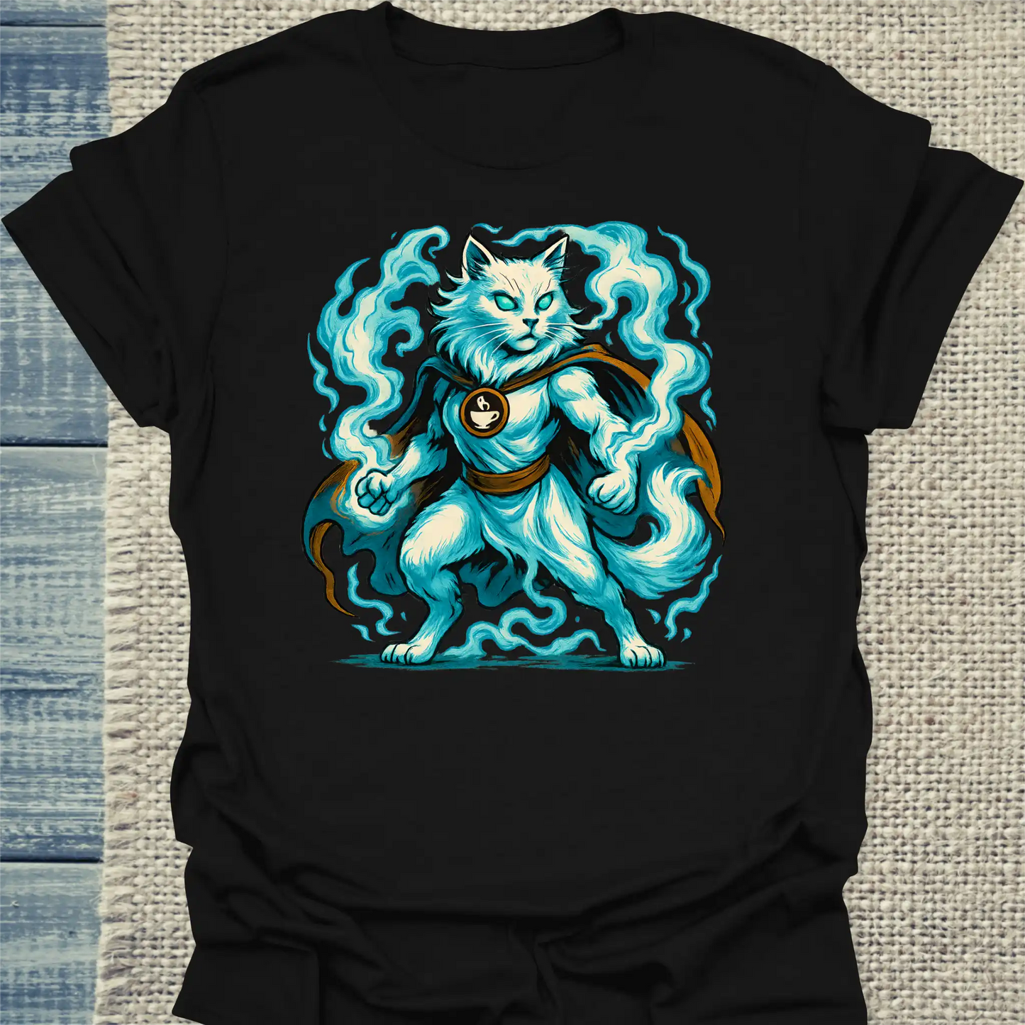T-Shirt - Decaf Phantom - Superpfoten - Unisex - Superpfoten Schwarz