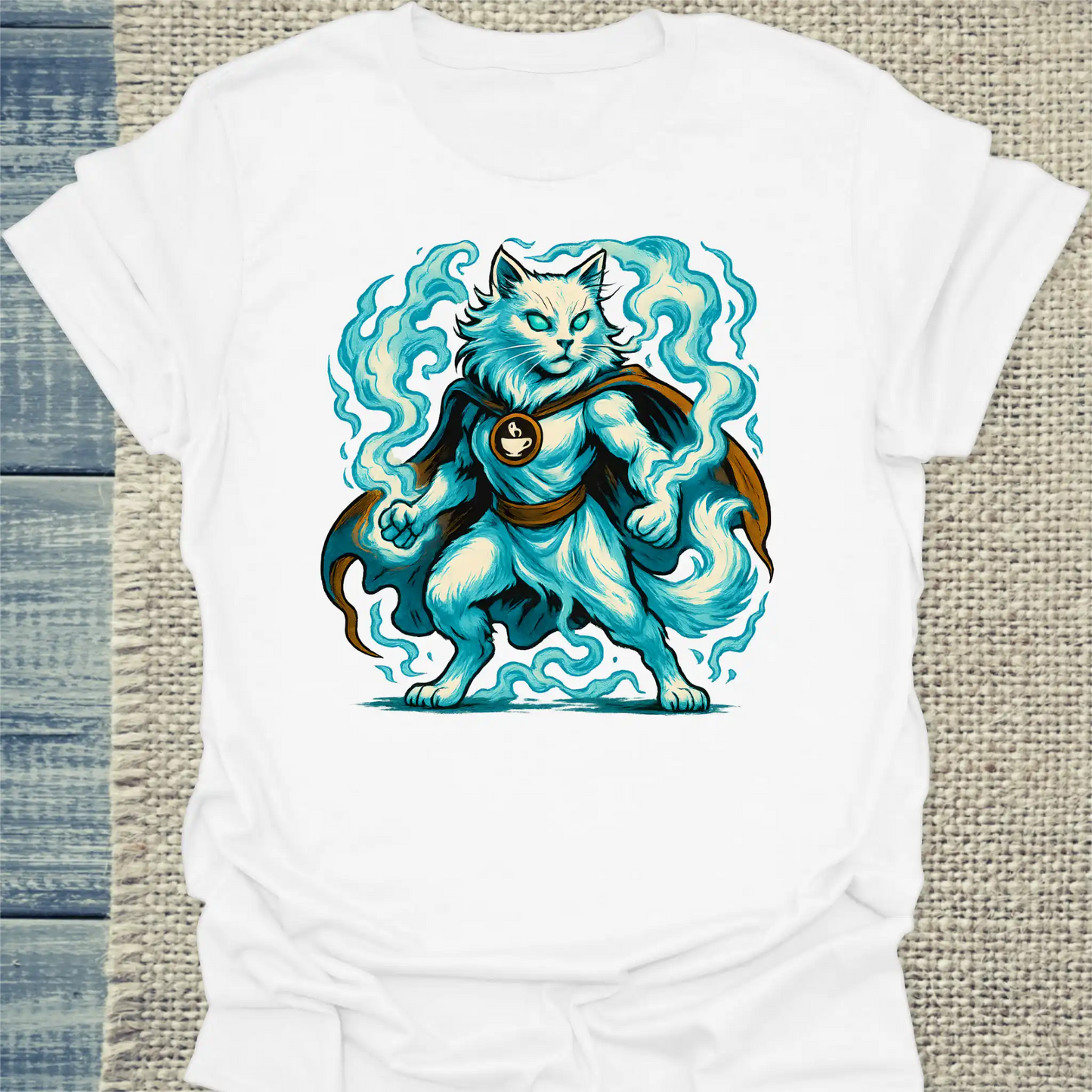 T-Shirt - Decaf Phantom - Superpfoten - Unisex - Superpfoten Weiß