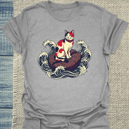 T-Shirt - Dream - Unisex - Katze & Kaffee Grau