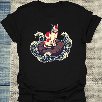 T-Shirt - Dream - Unisex - Katze & Kaffee Schwarz