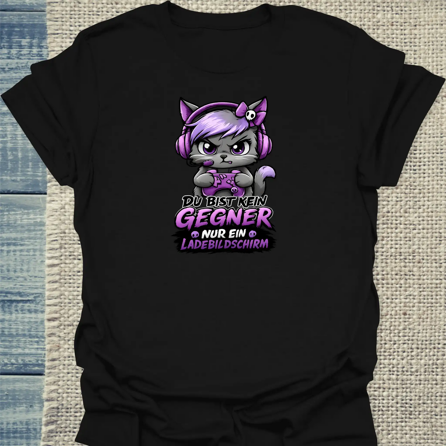 T-Shirt - Du bist kein Gegner - Unisex - Katze Schwarz