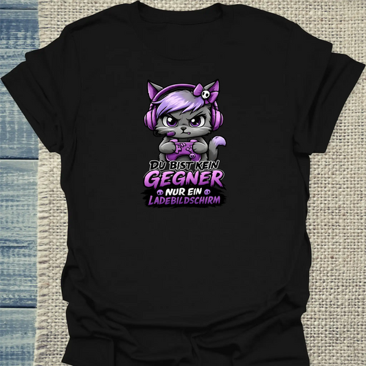 T-Shirt - Du bist kein Gegner - Unisex - Katze Schwarz