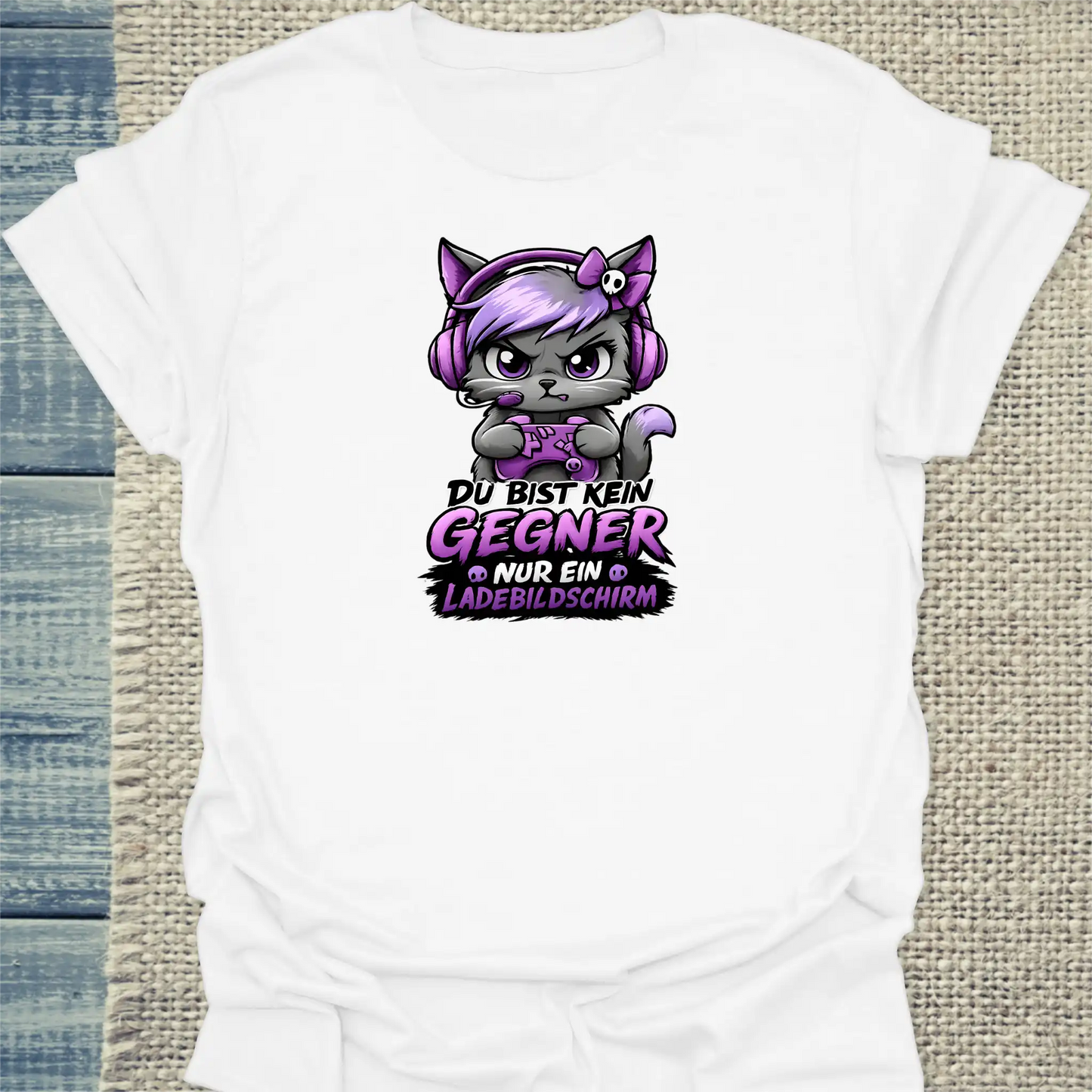T-Shirt - Du bist kein Gegner - Unisex - Katze Weiß
