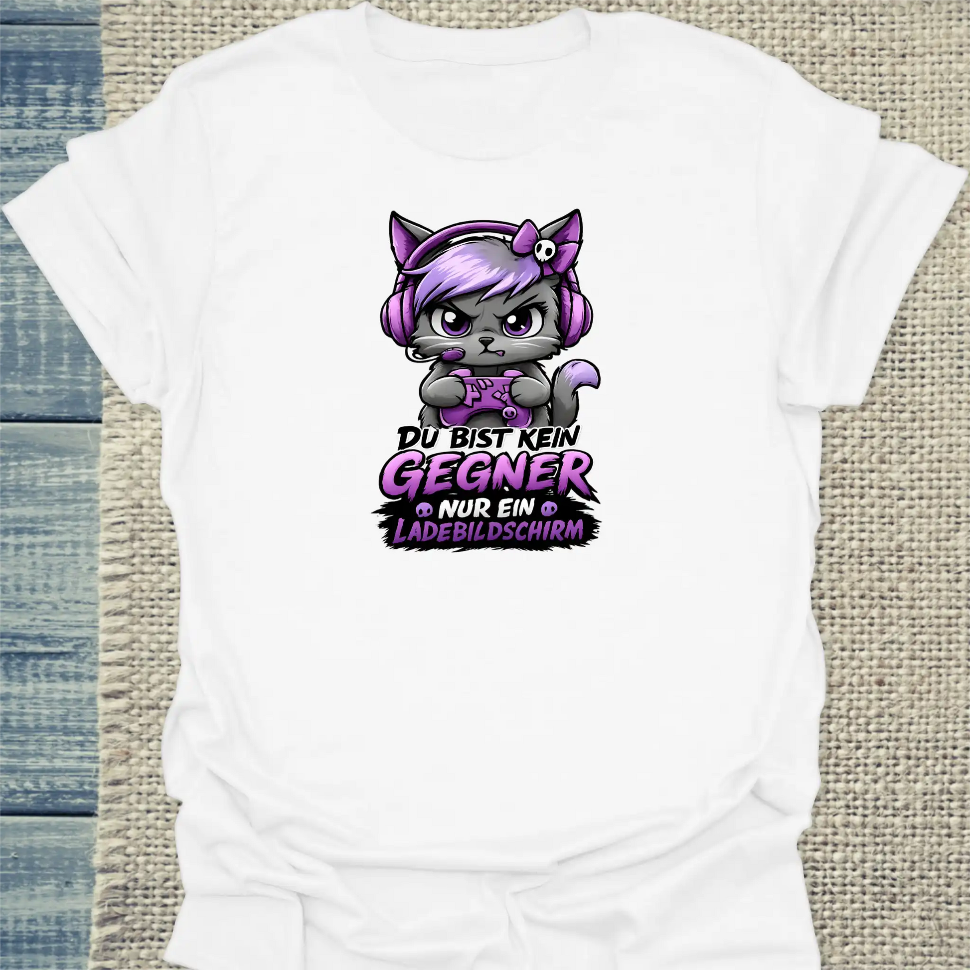 T-Shirt - Du bist kein Gegner - Unisex - Katze Weiß