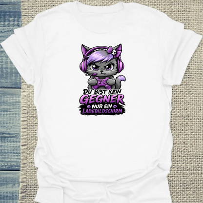 T-Shirt - Du bist kein Gegner - Unisex - Katze Weiß