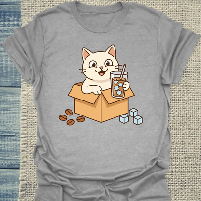 T-Shirt - Endlich Sommer - Unisex - Katze, Sommer Grau