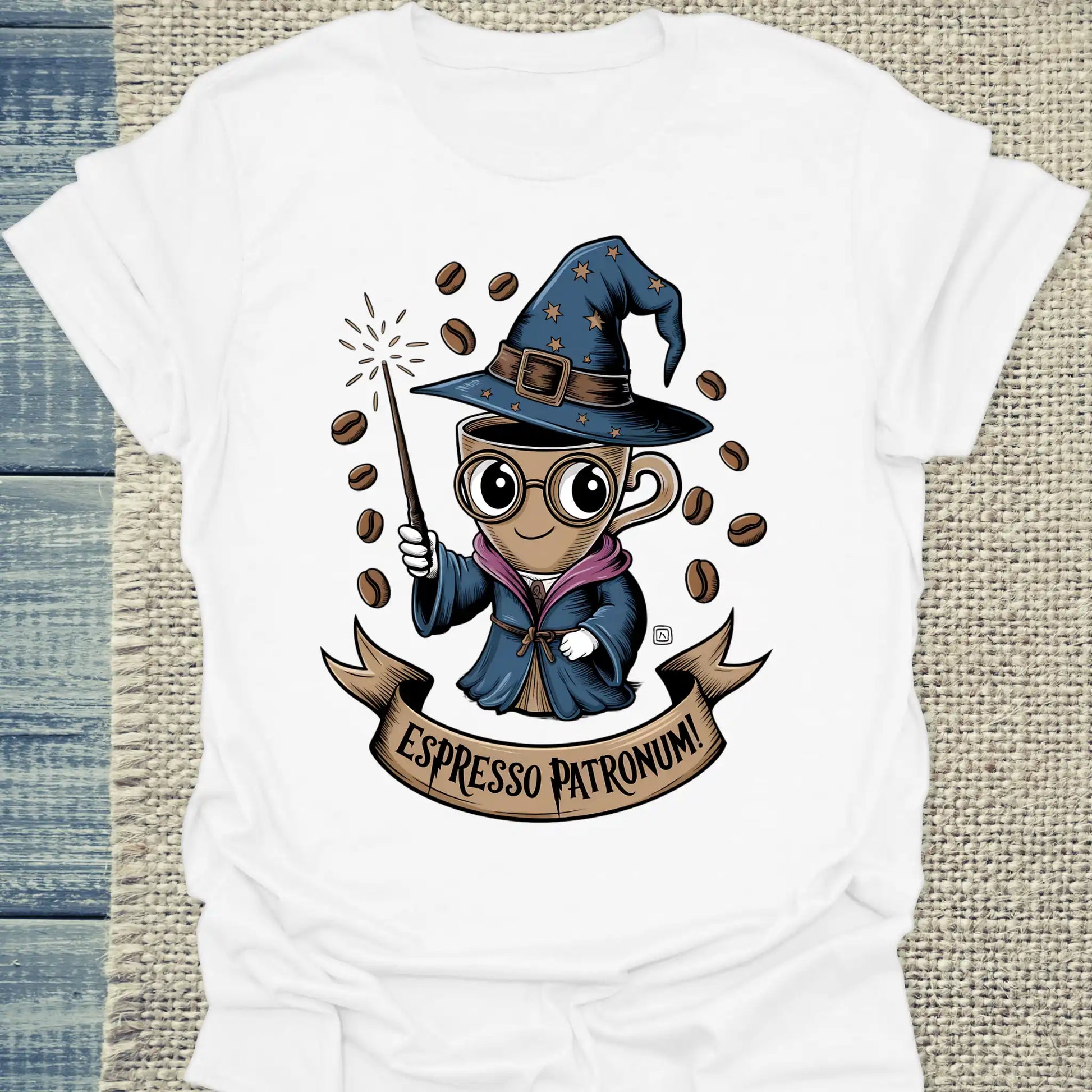 T-Shirt - Espresso Patronum - Unisex - Kaffee Weiß
