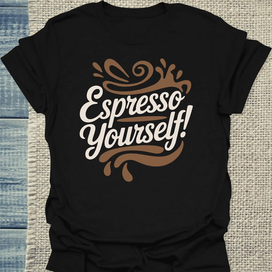 T-Shirt - Espresso Yourselfe - Unisex - Kaffee Schwarz