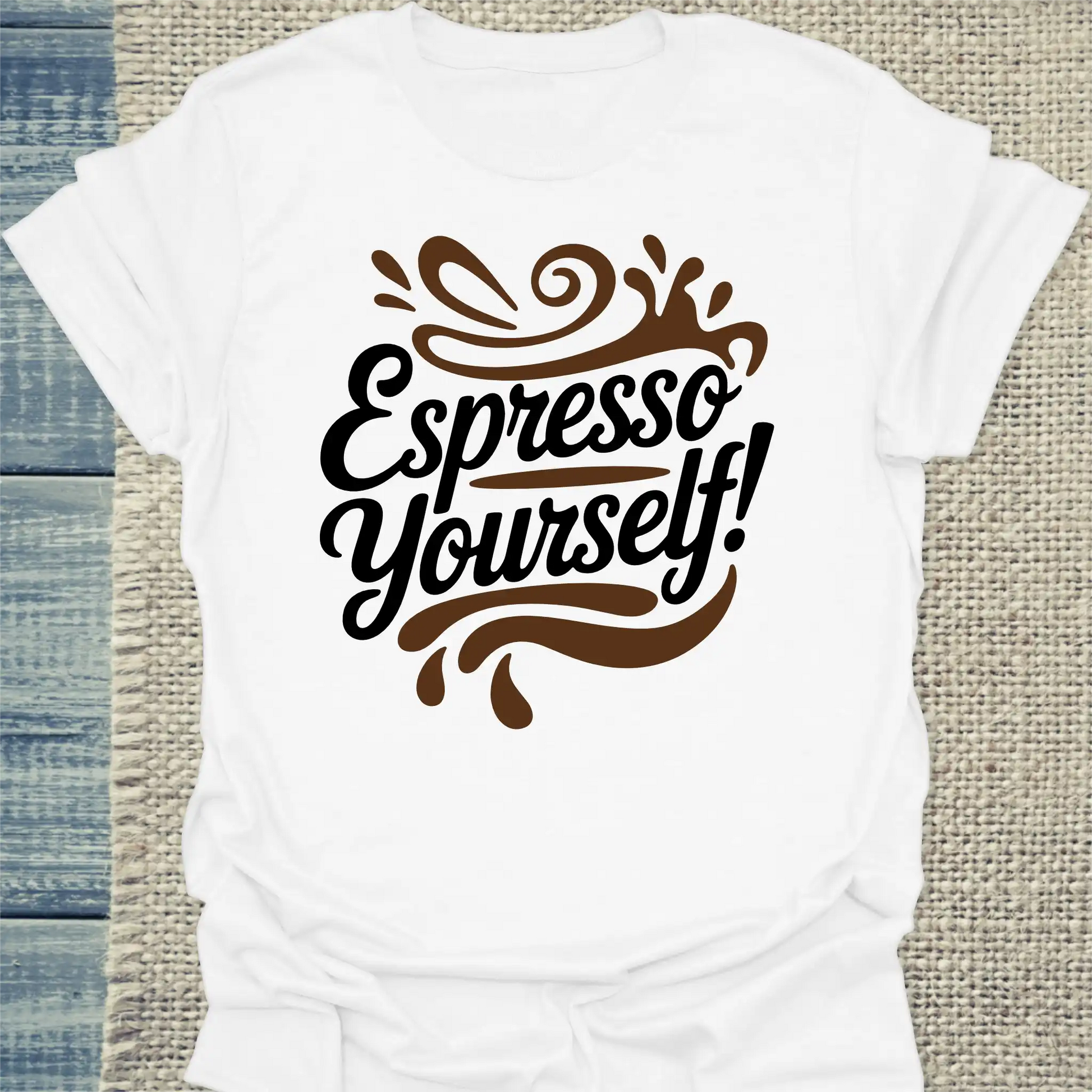 T-Shirt - Espresso Yourselfe - Unisex - Kaffee Weiß