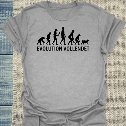 T-Shirt - Evolution - Unisex - Katze Grau