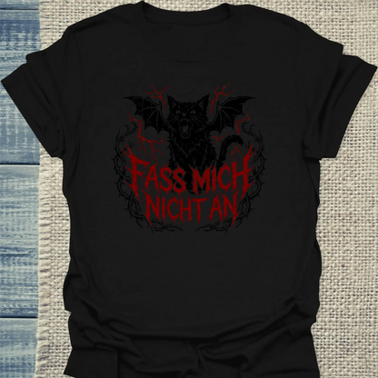 T-Shirt - Fass mich nicht an - Unisex - Katze Schwarz