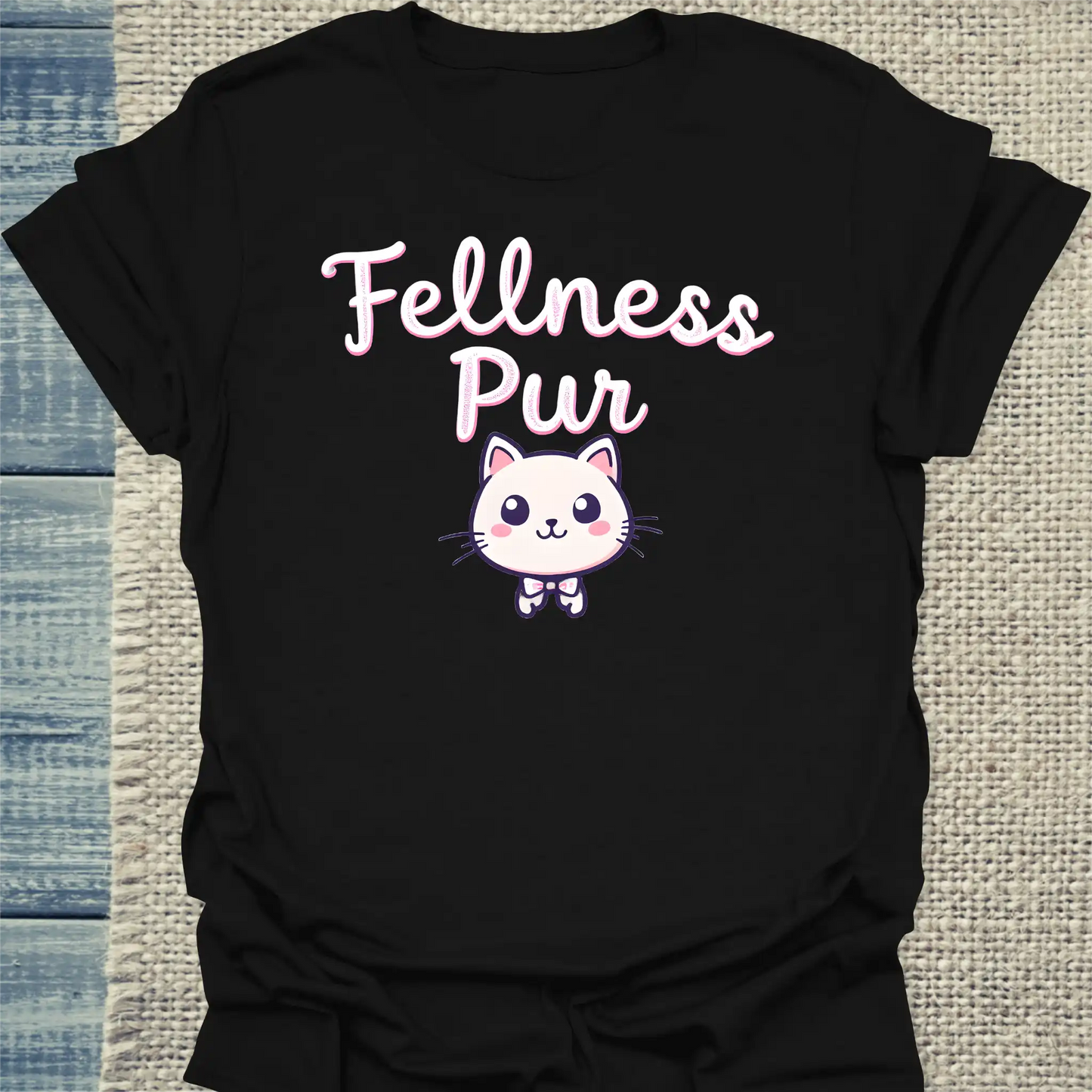 T-Shirt - Fellness pur - Unisex - Katze Schwarz