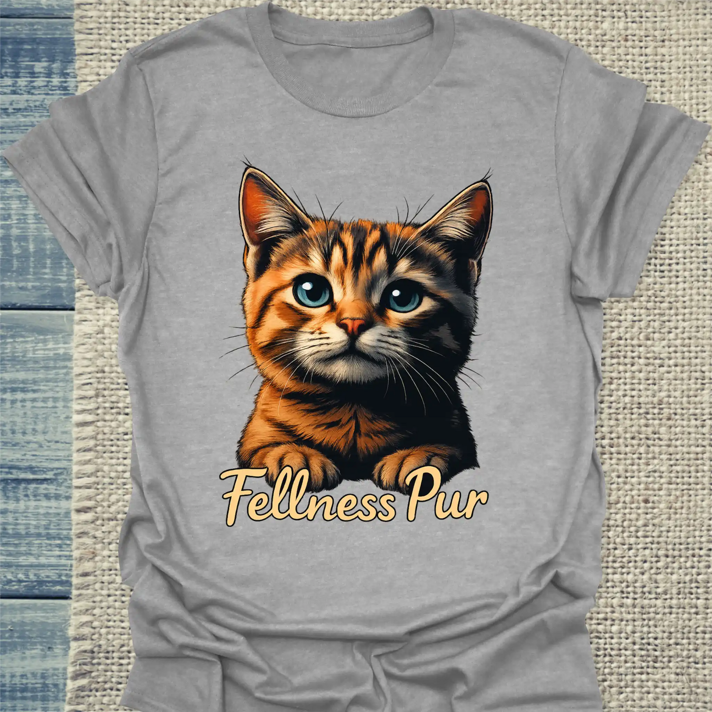 T-Shirt - Fellness pur - Sweety - Unisex - Katze Grau