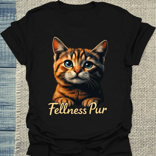T-Shirt - Fellness pur - Sweety - Unisex - Katze Schwarz