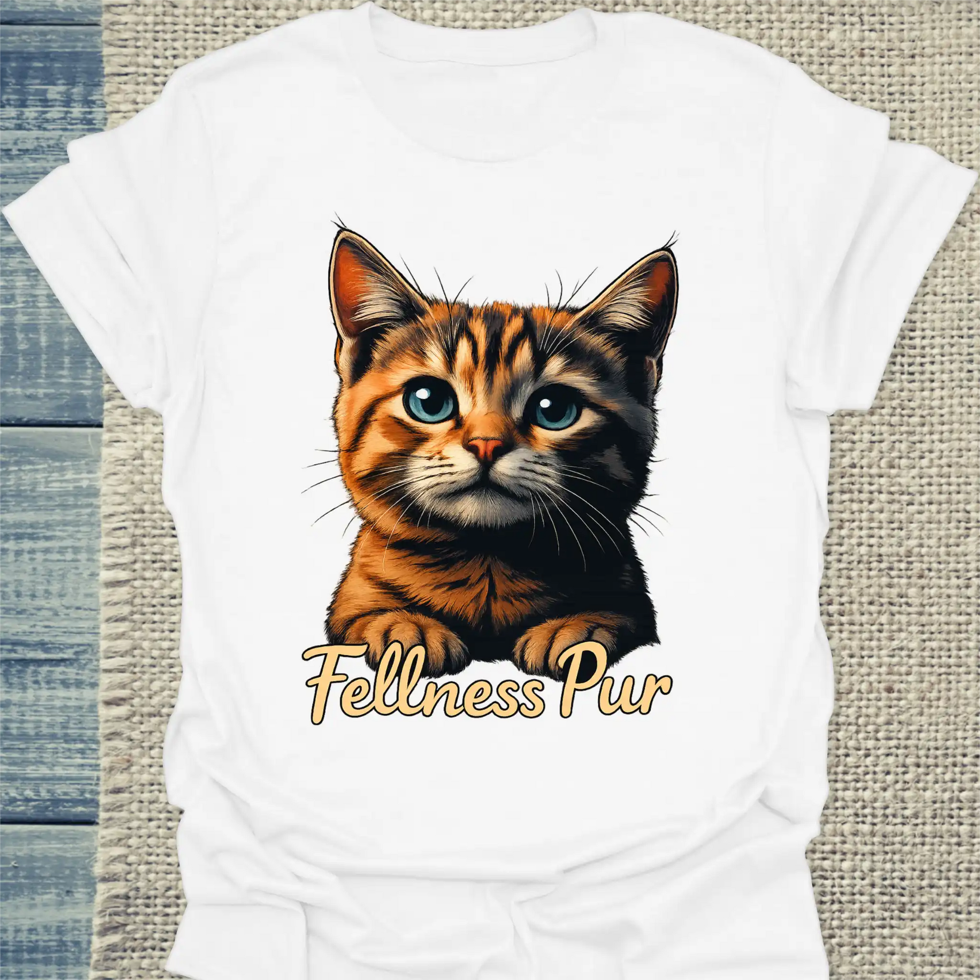 T-Shirt - Fellness pur - Sweety - Unisex - Katze Weiß