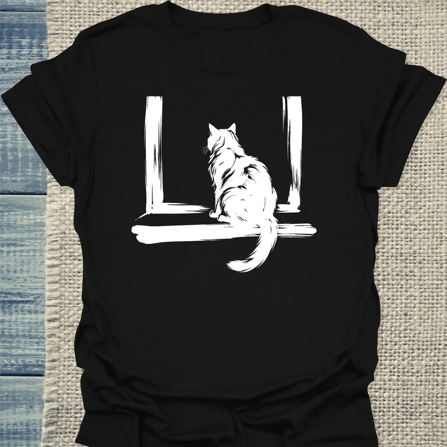 T-Shirt - Fernweh - Unisex - Katze Schwarz