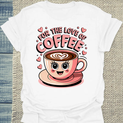 T-Shirt - For the love of coffee - Unisex - Kaffee Weiß