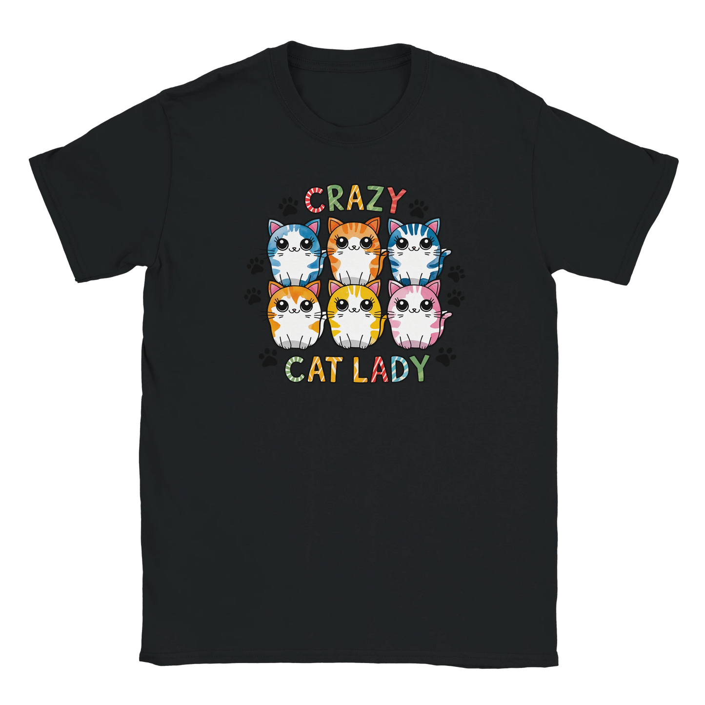 T-Shirt - Für die Crazy Cat Lady - Unisex - Kaffee, Cat Lady Schwarz
