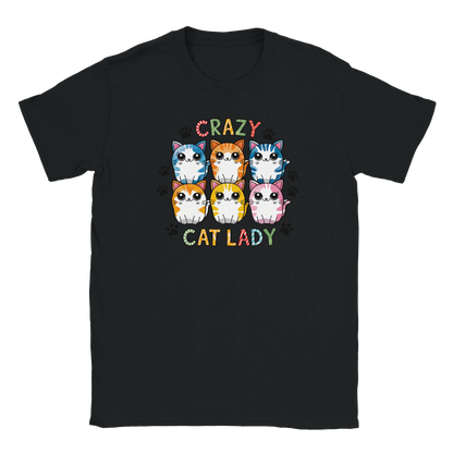 T-Shirt - Für die Crazy Cat Lady - Unisex - Kaffee, Cat Lady Schwarz