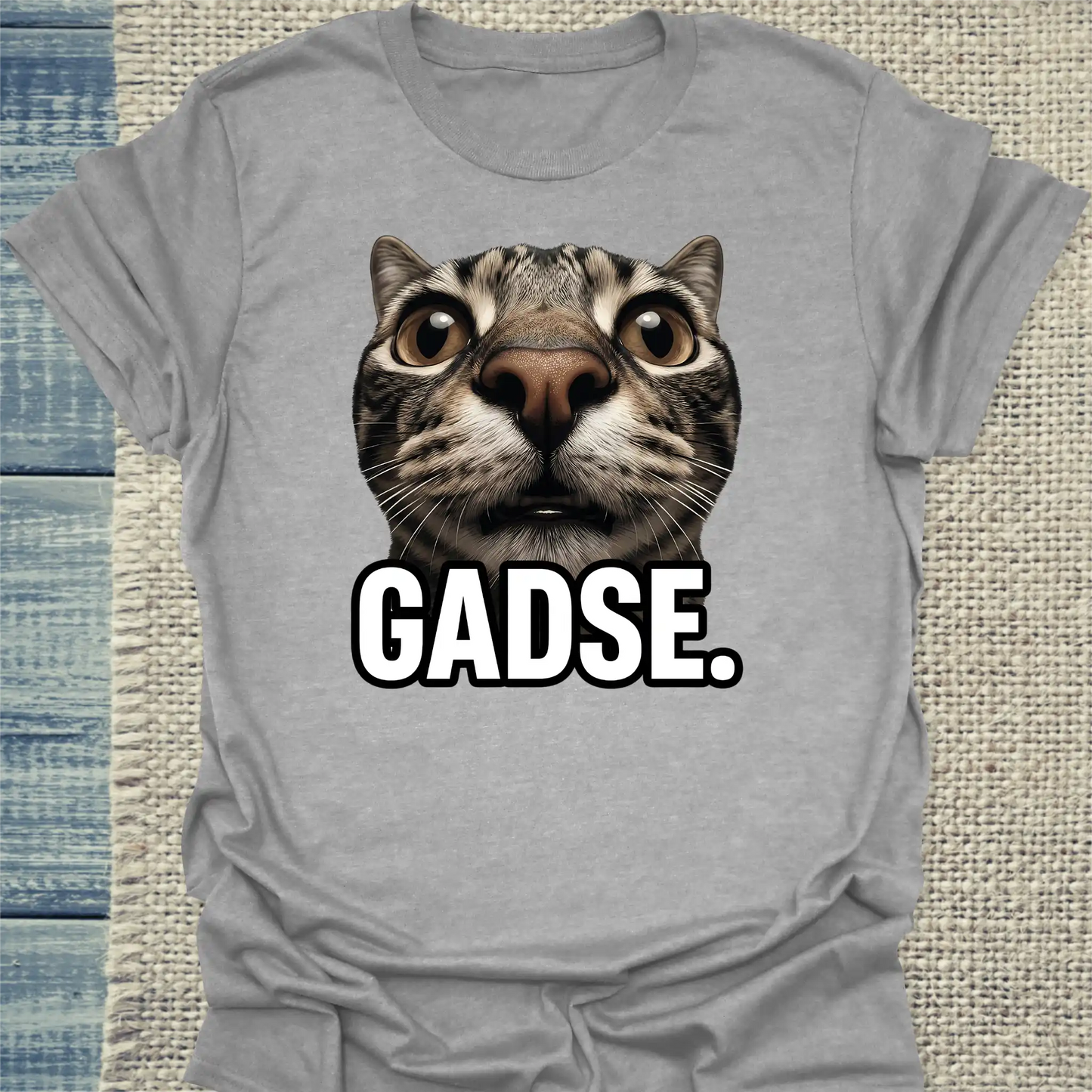 T-Shirt - GADSE - Unisex - Katze Grau