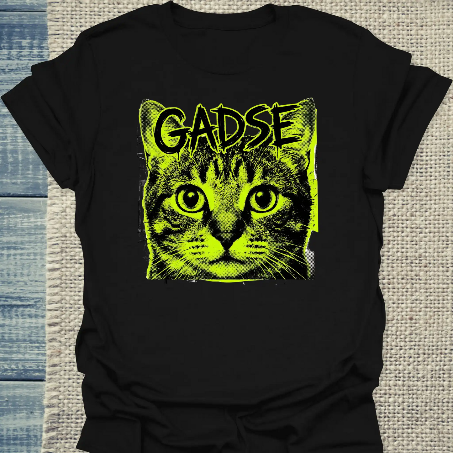 T-Shirt - GADSE - Streetwear - Unisex - Katze Schwarz