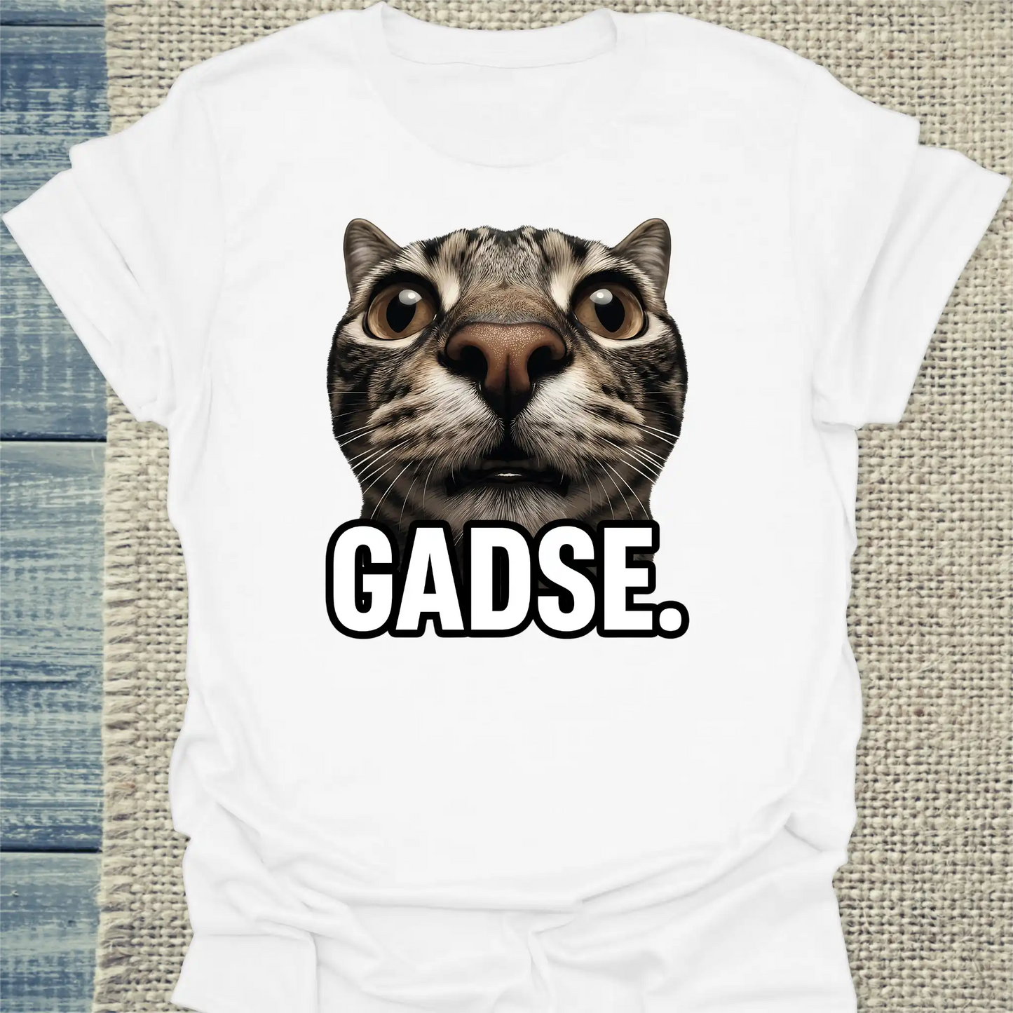 T-Shirt - GADSE - Unisex - Katze Weiß