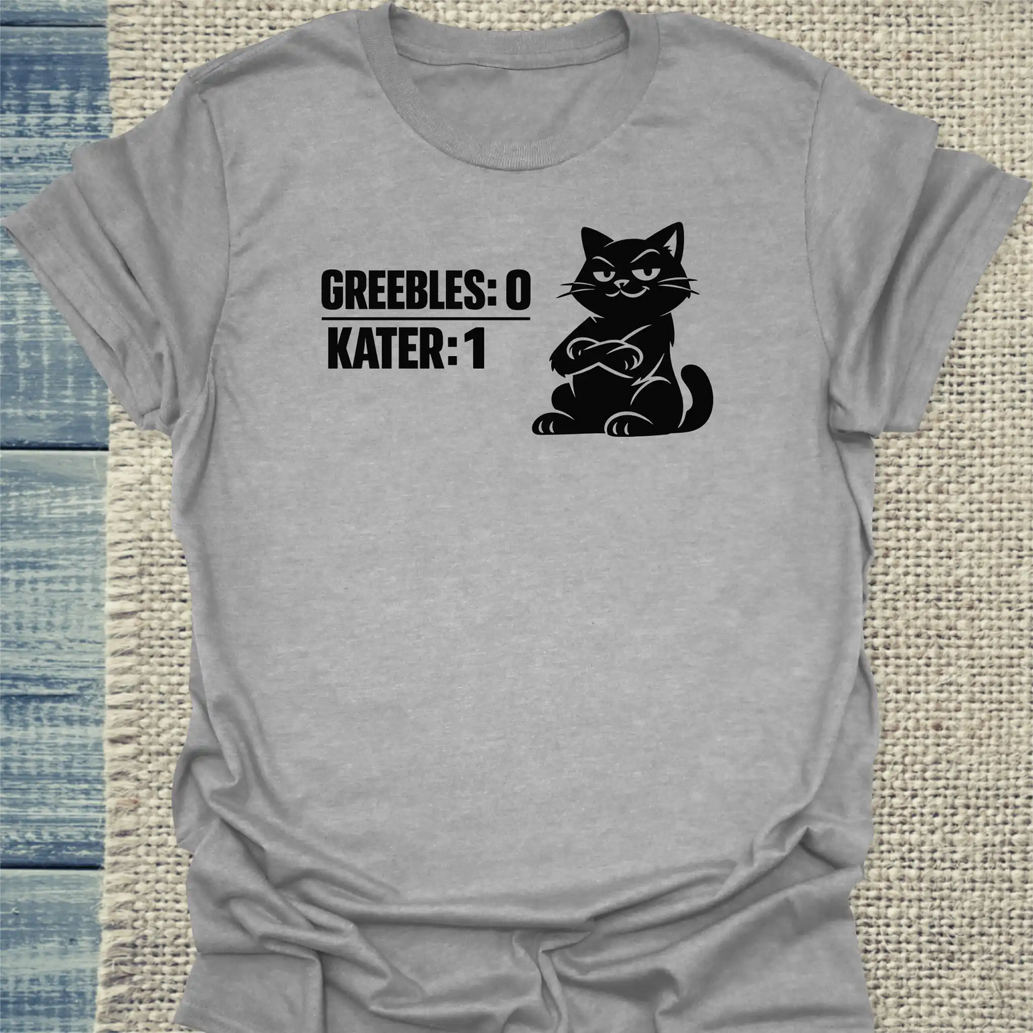 T-Shirt - Greebles: 0 - Kater: 1 - Unisex - Katze Grau