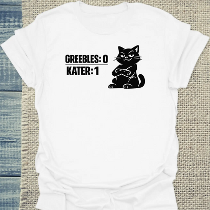 T-Shirt - Greebles: 0 - Kater: 1 - Unisex - Katze Weiß