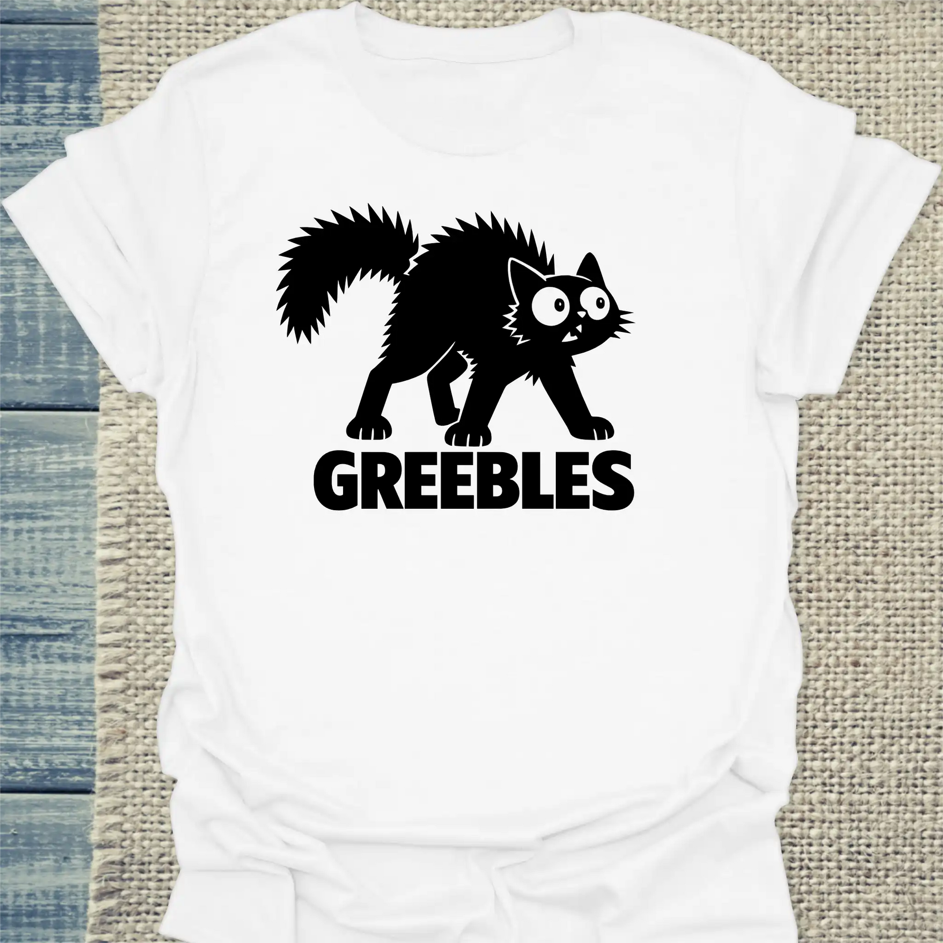 T-Shirt - Greebles - Unisex - Katze Weiß
