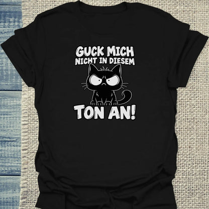 T-Shirt - Guck mich mich nicht - Unisex - Katze Schwarz