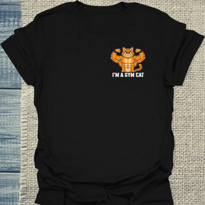 T-Shirt - Gym Cat - Unisex - Katze, Cat Guy Schwarz