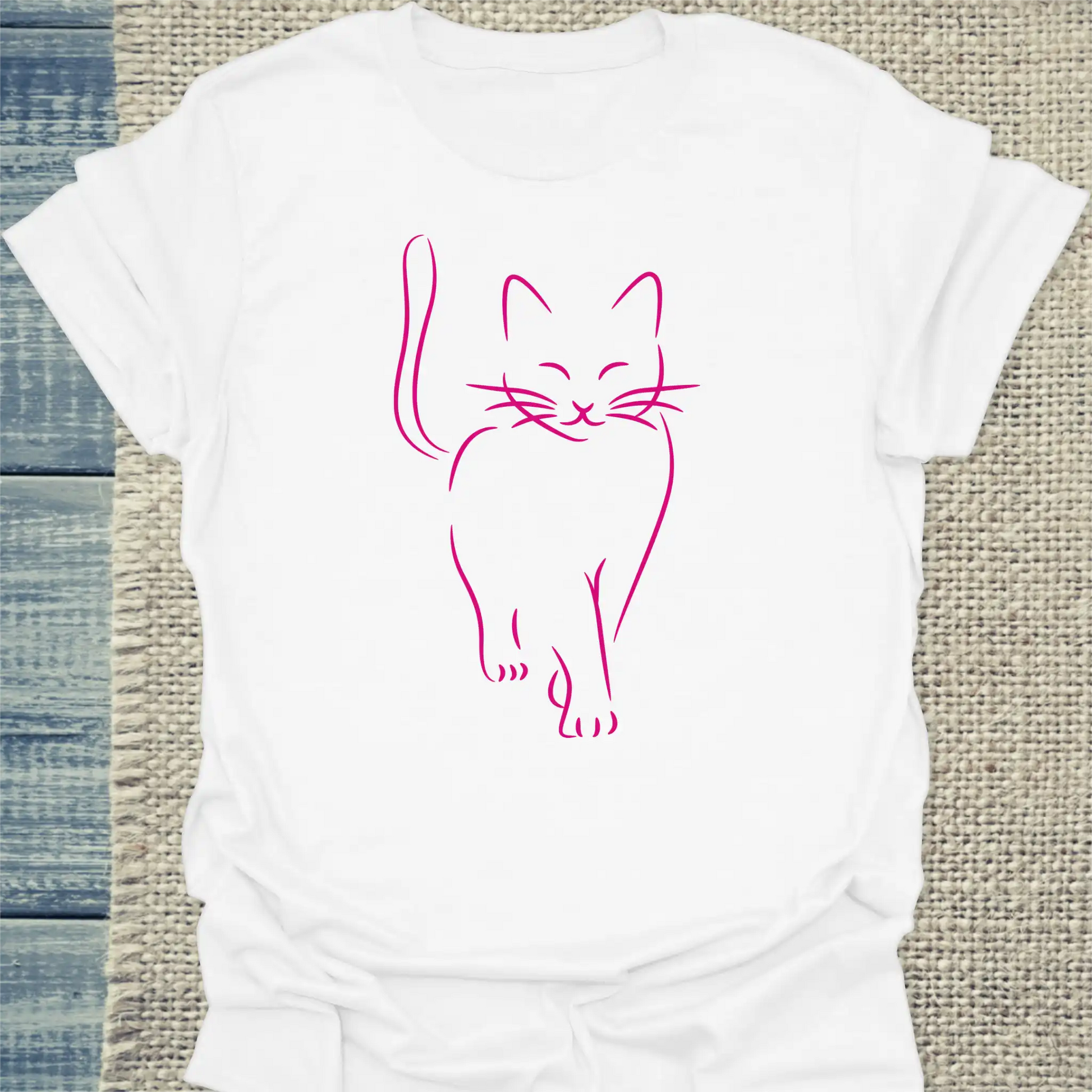 T-Shirt - Heiße Katze - Unisex - Katze Weiß