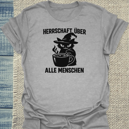 T-Shirt - Herrschaft - Unisex - Katze, Halloween Grau