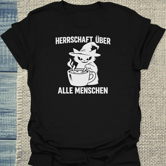 T-Shirt - Herrschaft - Unisex - Katze, Halloween Schwarz