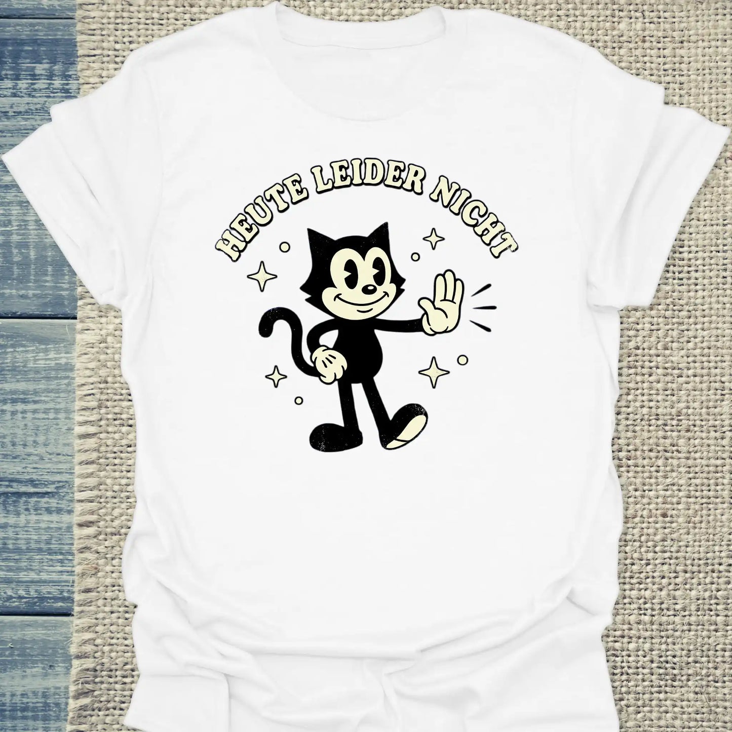 T-Shirt - Heute leider nicht - Unisex - Katze Weiß