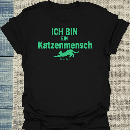 T-Shirt - Ich bin ein Katzenmensch - Unisex - Katze Schwarz