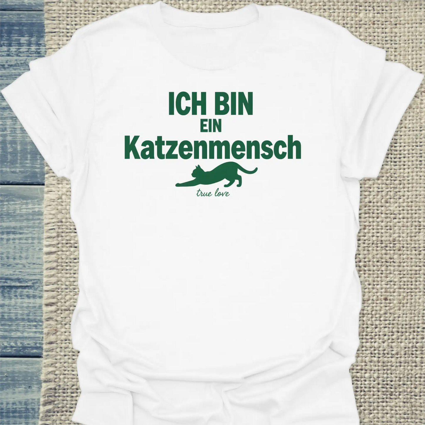 T-Shirt - Ich bin ein Katzenmensch - Unisex - Katze Weiß