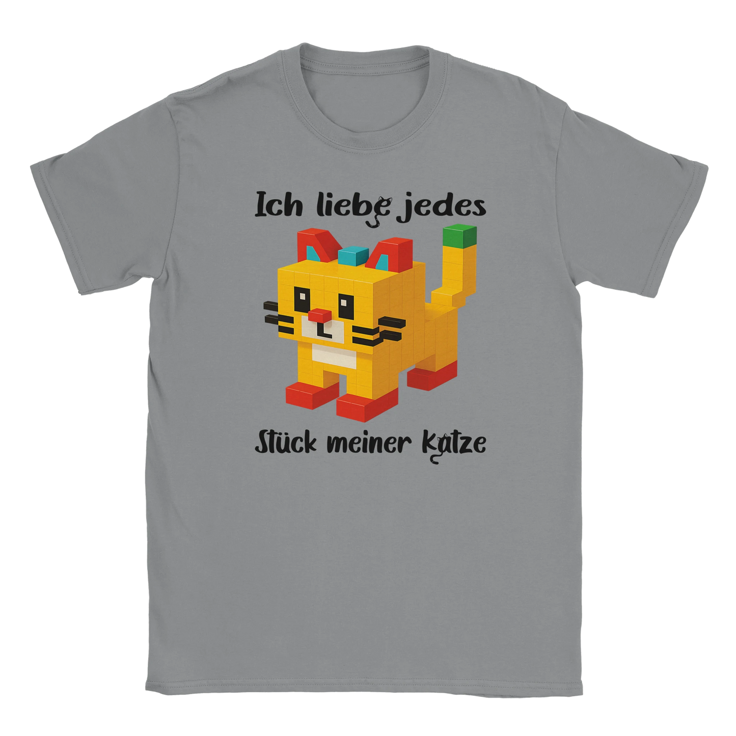 T-Shirt - Ich liebe jedes Stück meiner Katze - Unisex - Katze Grau