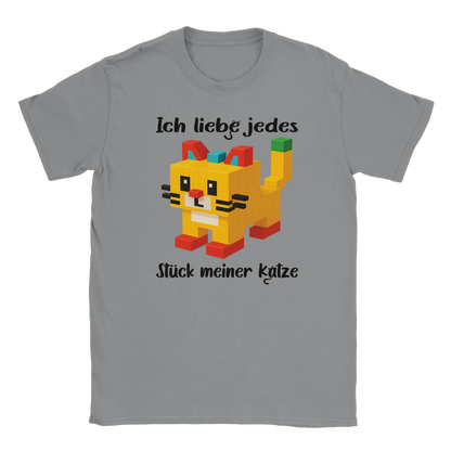 T-Shirt - Ich liebe jedes Stück meiner Katze - Unisex - Katze Grau